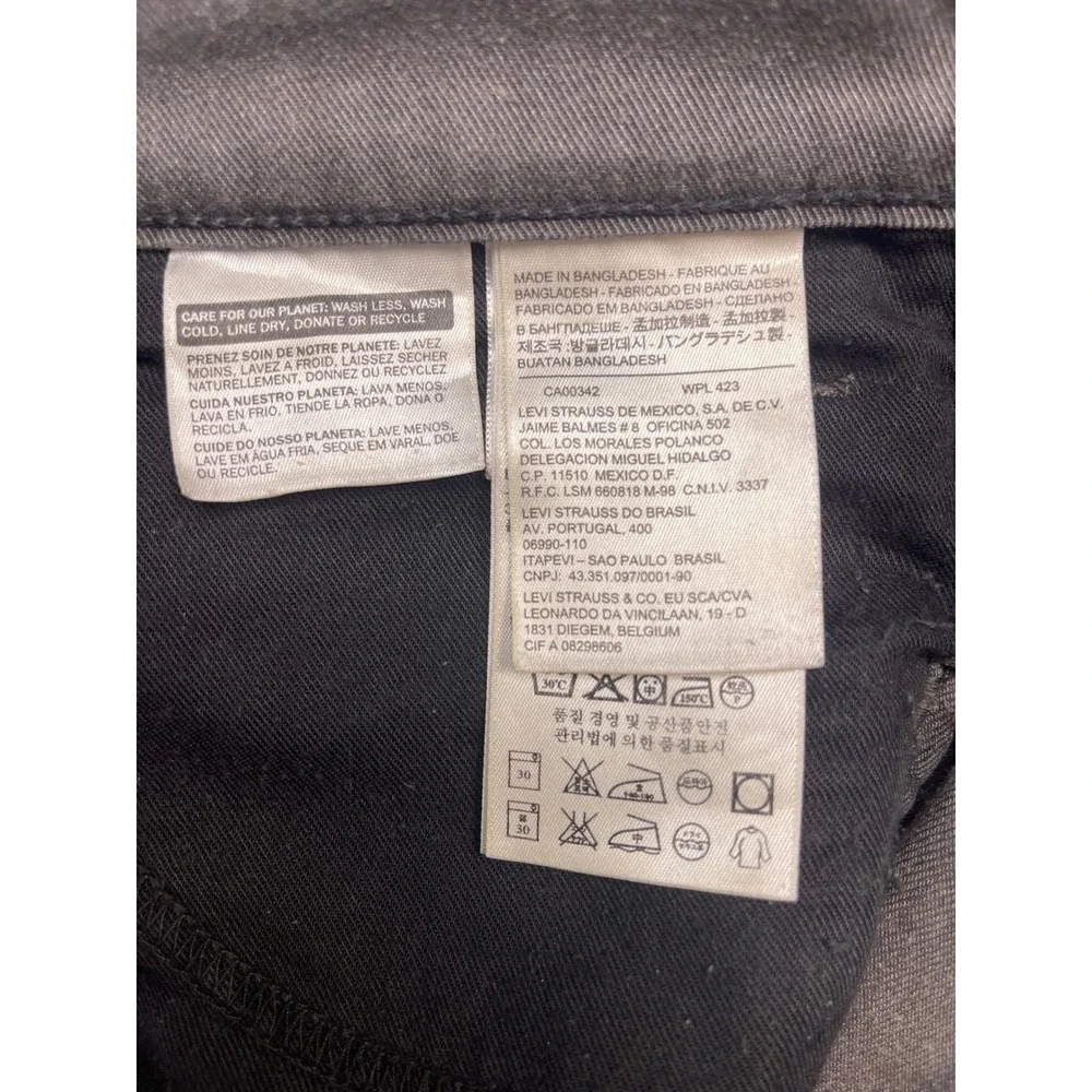 Levi 511 Slim Fit Pants Cotton Twill Gray W31 L32 Mens